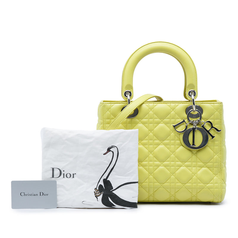 Medium Lambskin Cannage Lady Dior - Image 6