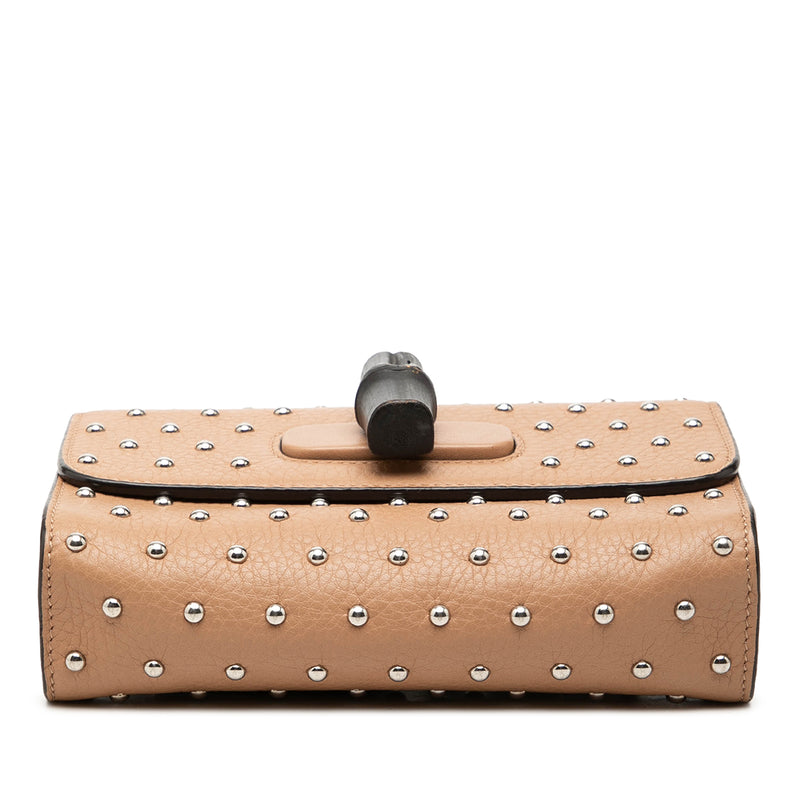 Small Calfskin Studded Miss Bamboo Crossbody - Image 3