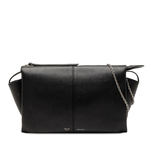 Trifold Leather Clutch On Chain - Image 1