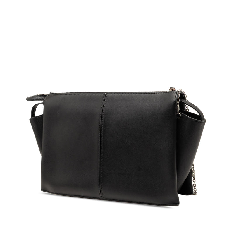 Trifold Leather Clutch On Chain - Image 2