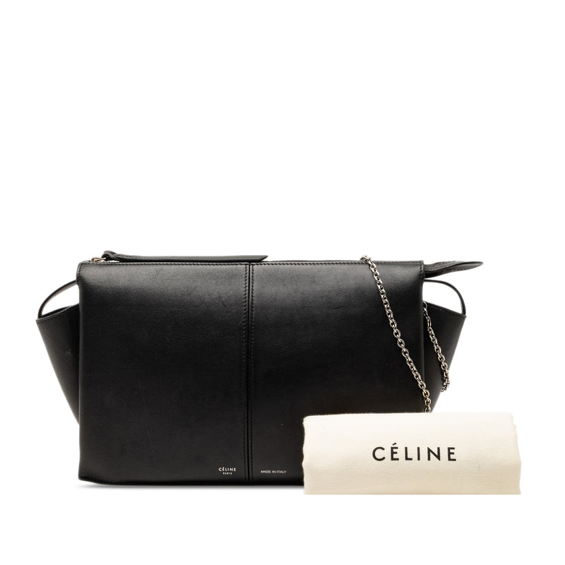 Trifold Leather Clutch On Chain - Image 8