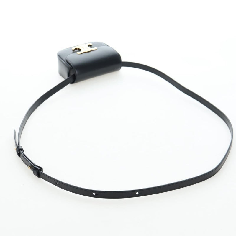 Celine Triomphe Smooth Calfskin Black Leather Bag