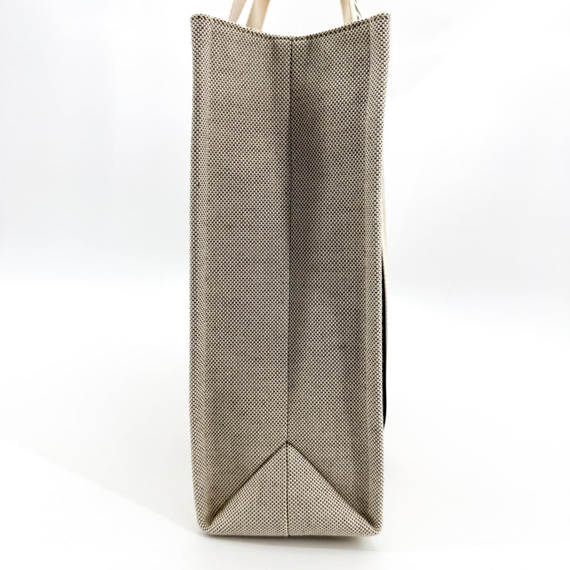 Chloe Woody Tote Canvas With Leather Brown