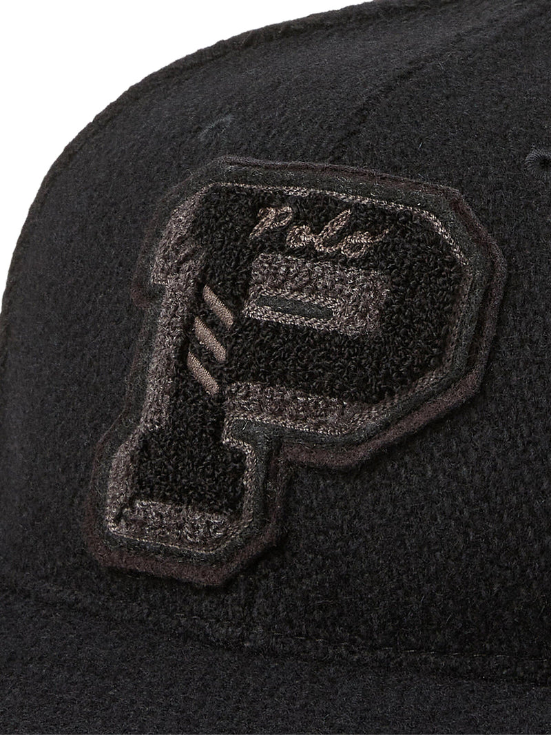 Polo Ralph Lauren 710917624001 Logo-Embroidered Baseball Cap — Black Wool Caps