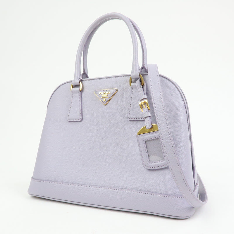 Prada Open Promenade Saffiano Leather Purple Bag