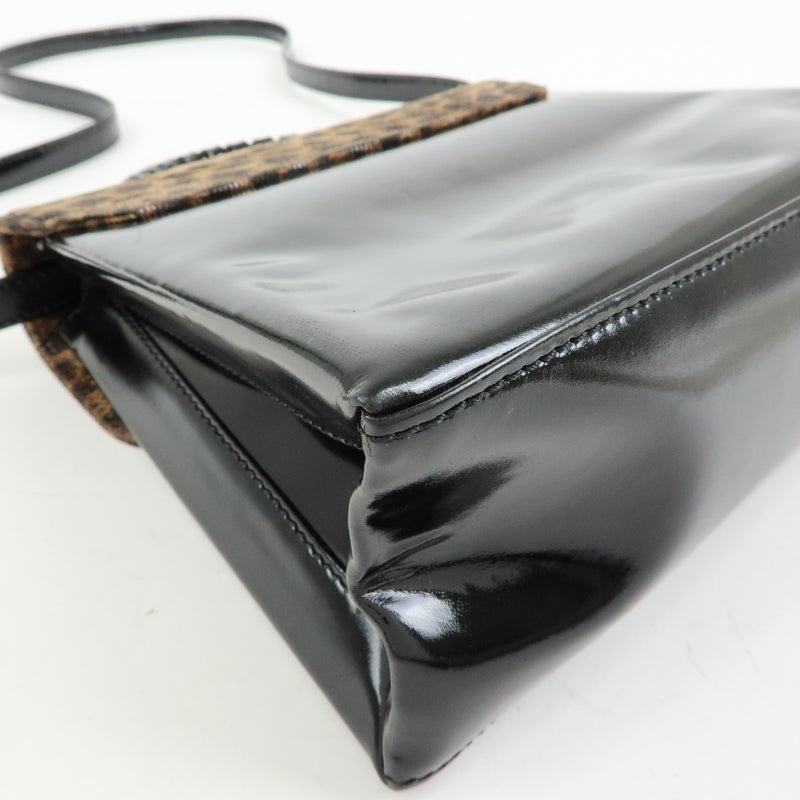 Loewe Vintage Velazquez Top Handle Leather Black Patent_leather Bag
