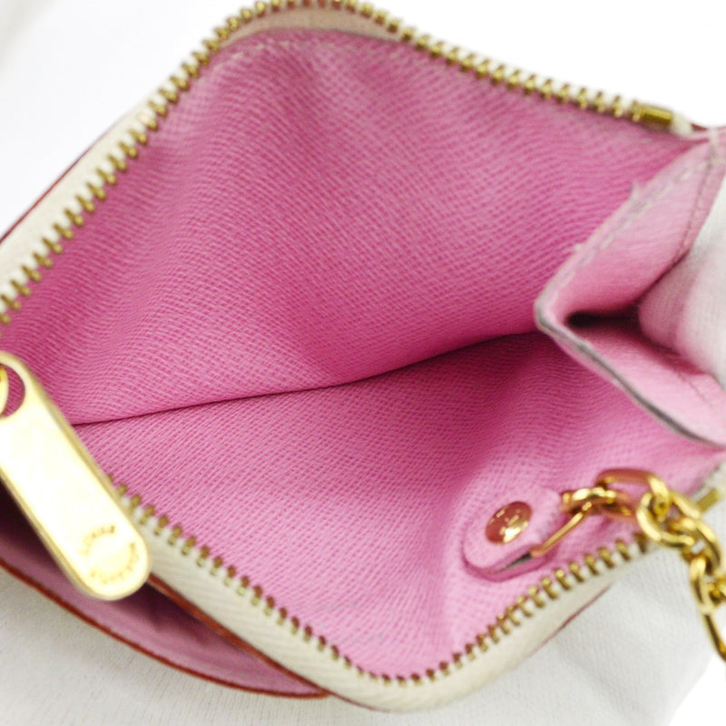 Louis Vuitton Pochette Clés Nm Monogram Multicolor Canvas White Calfskin Accessory