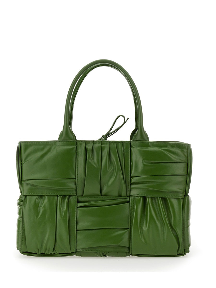 Bottega Veneta Small Bow Tote Bag — Green Calfskin