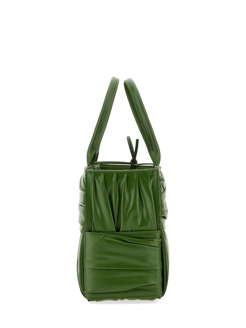 Bottega Veneta Small Bow Tote Bag — Green Calfskin