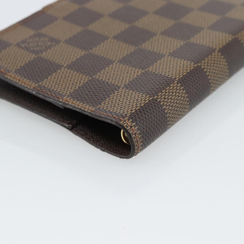 Louis Vuitton Ring Agenda Cover Damier Brown Canvas Bag