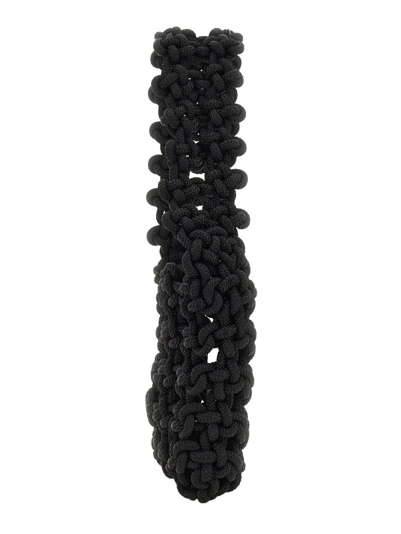 Kara Knot Shoulder Bag — Black Nylon