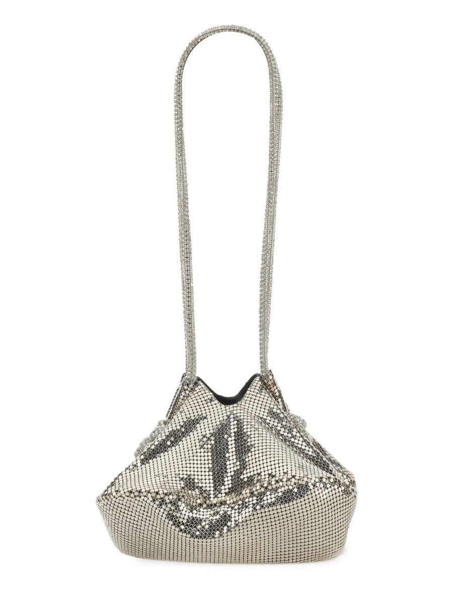 Kara Ufo Shoulder Bag — Silver Polyester