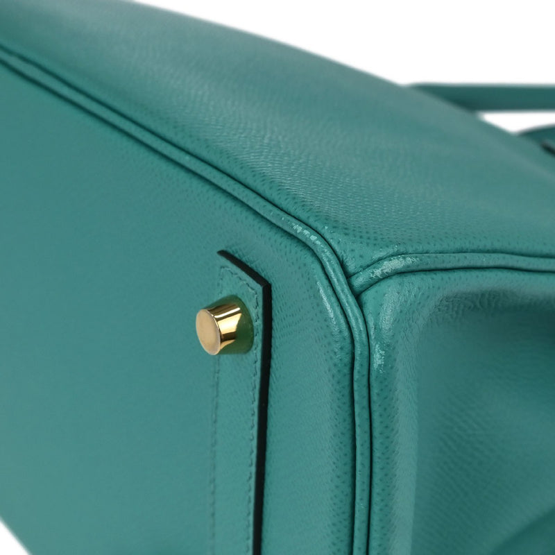Hermes Birkin Green Epsom With Gold Hardware Leather Bag