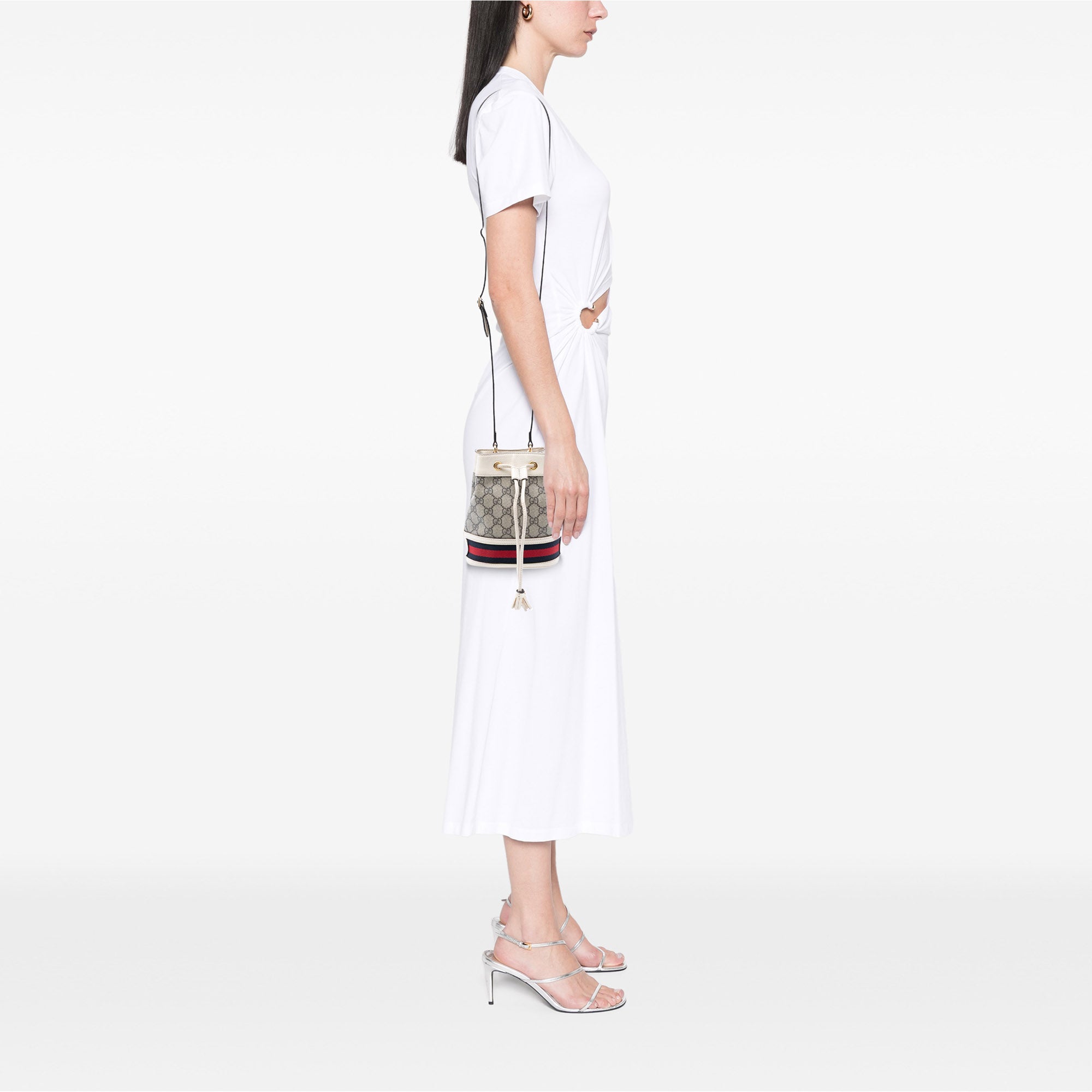 Mini GG Supreme Web Ophidia Bucket Bag - Image 7