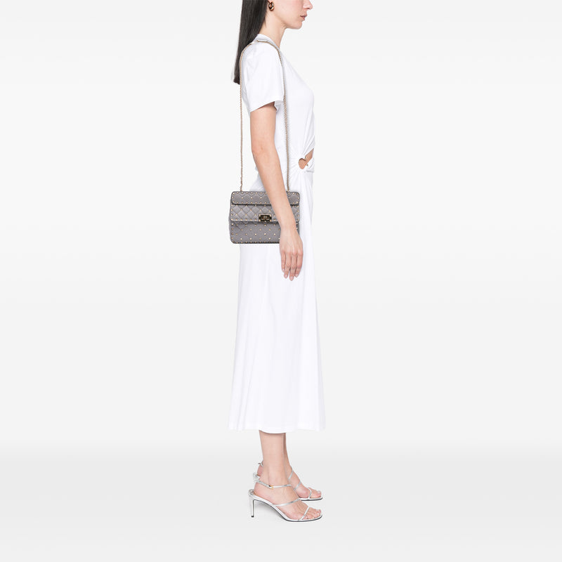 Medium Nappa Rockstud Spike Satchel - Image 6