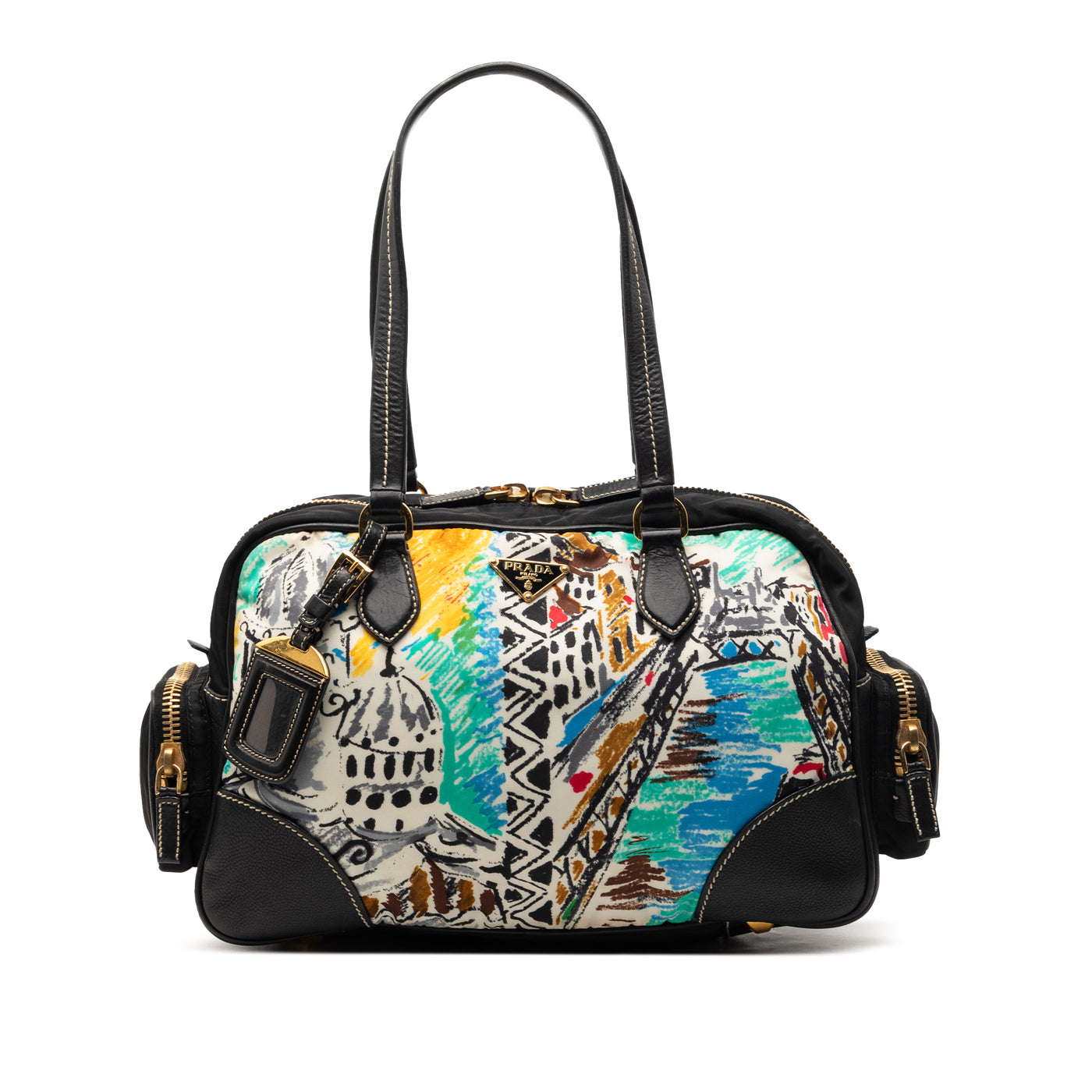 Printed Canvas Venezia Shoulder Bag - Image 1