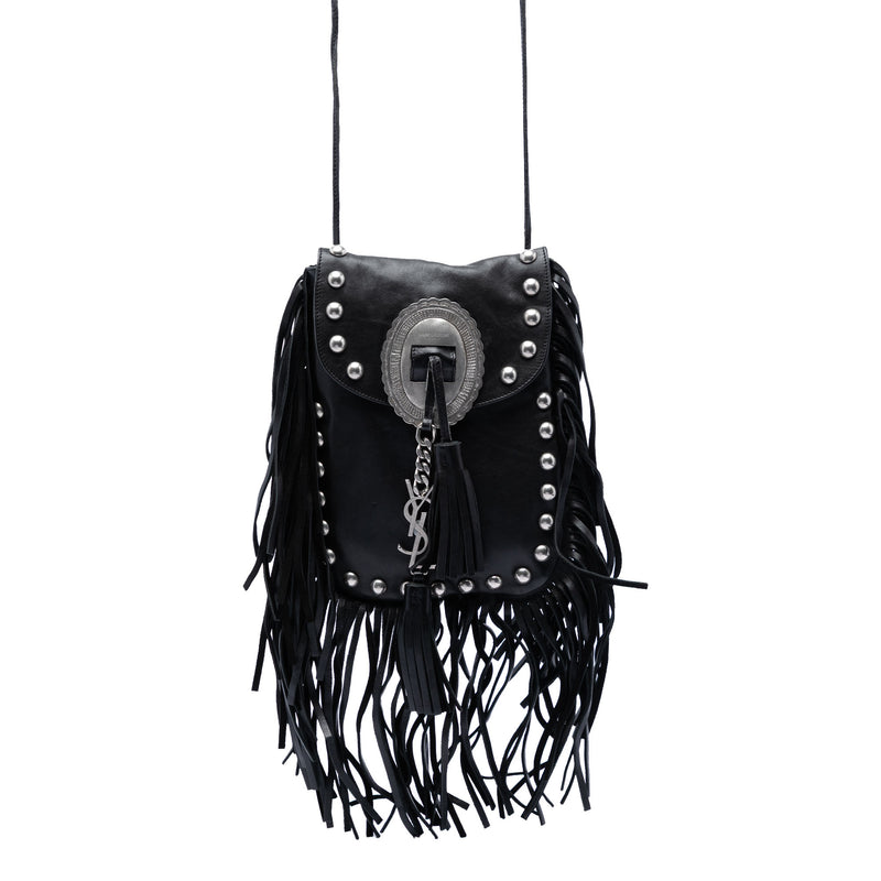 Studded Leather Anita Fringed Crossbody
