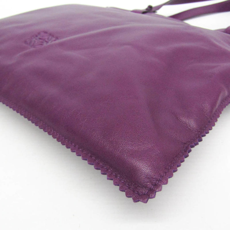 Loewe Anagram Leather Purple Bag