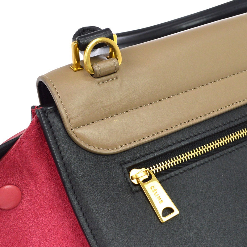 Celine Tricolor Trapeze Leather Multicolour Bag