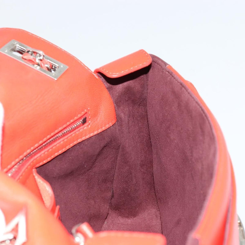 Fendi Be Baguette Flap Leather Red Bag