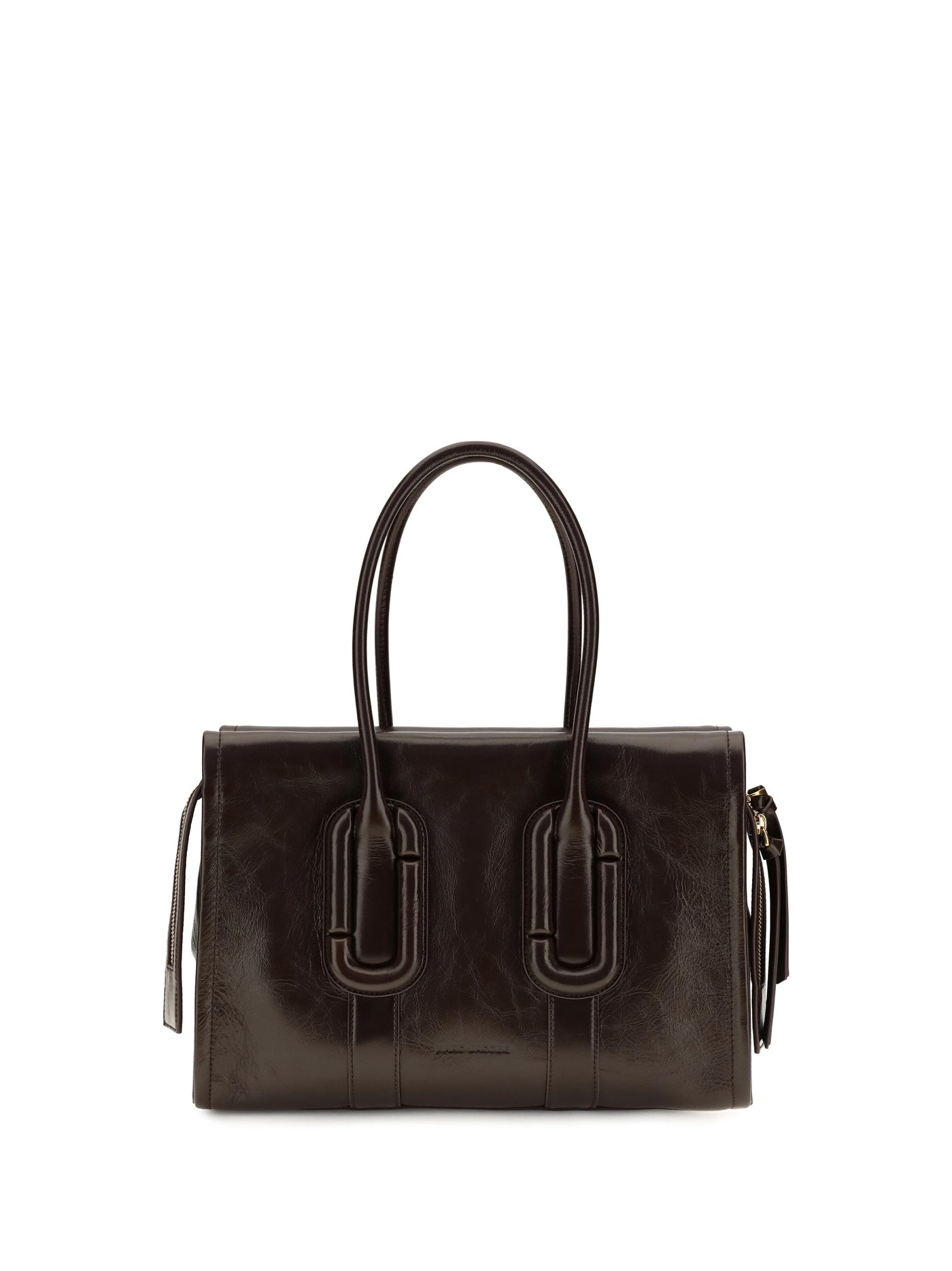 Marc Jacobs Babe City Tote Shoulder Bag — Brown Calf Leather Bos Taurus