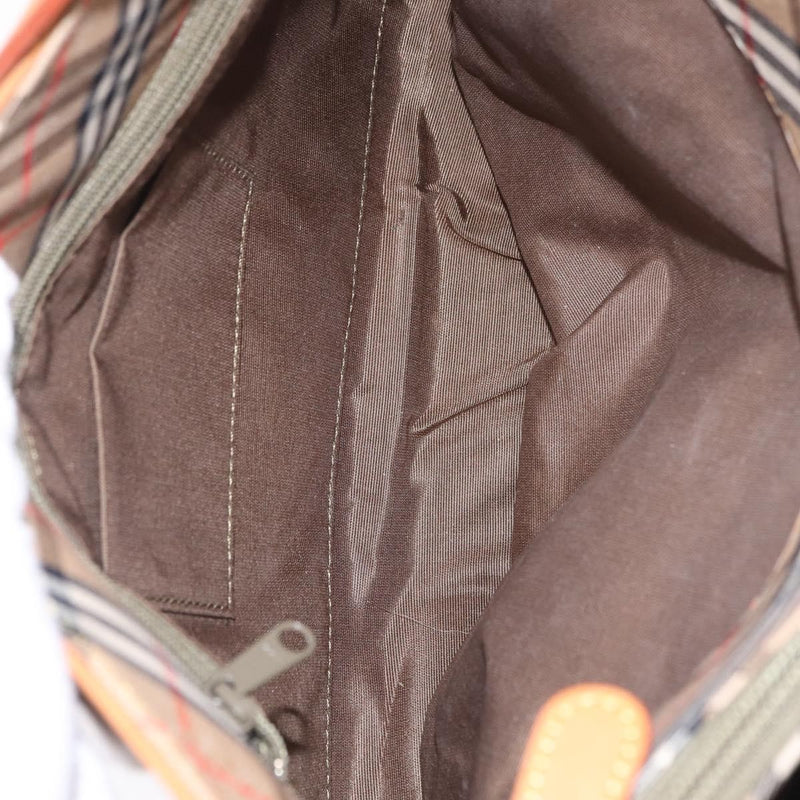 Burberry Shoulder Bag Nova Check Coated Canvas Khaki