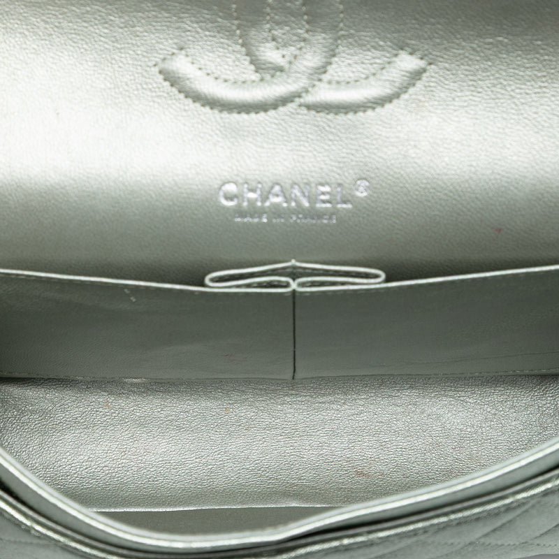 Medium Classic Metallic Lambskin Double Flap - Image 4