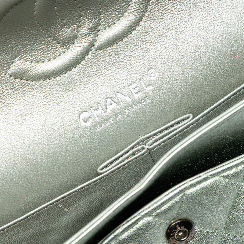 Medium Classic Metallic Lambskin Double Flap - Image 5