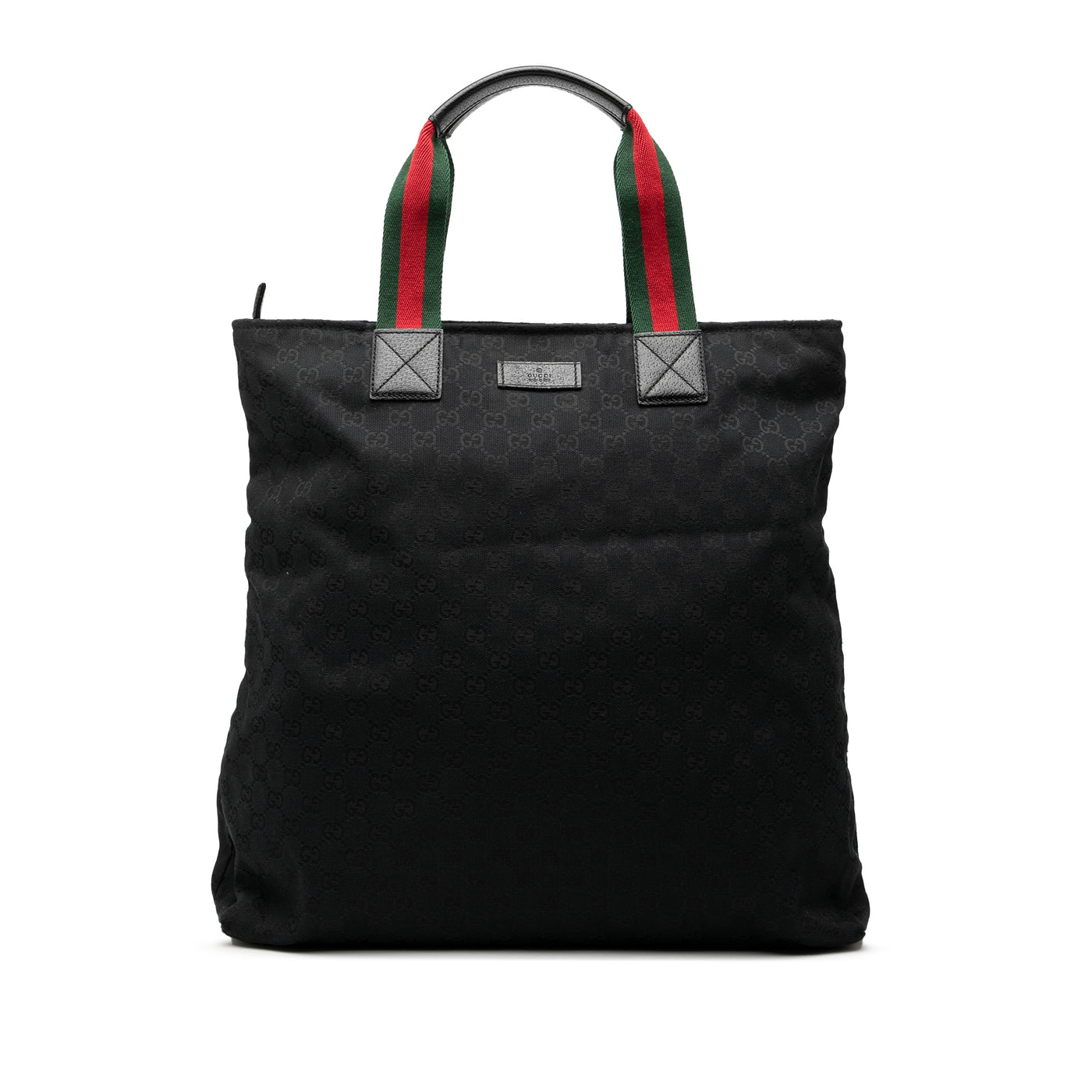 GG Canvas Web Vertical Tote - Image 1