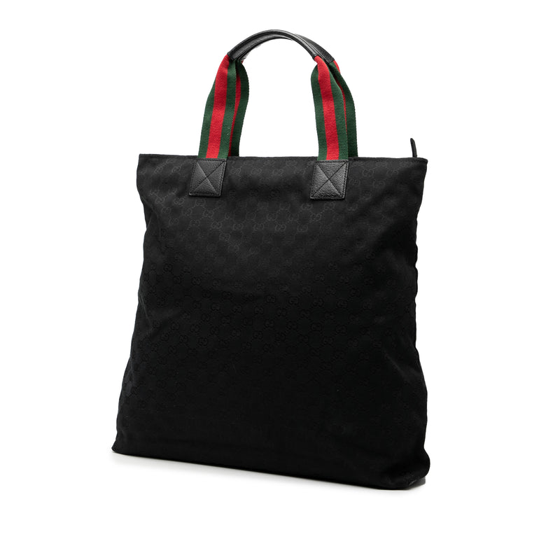 GG Canvas Web Vertical Tote - Image 2