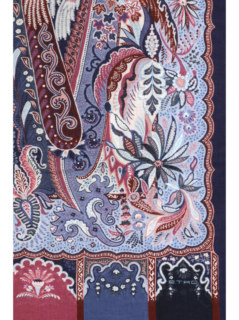 Etro Orfeo Scarf — Blue Modal Scarfs