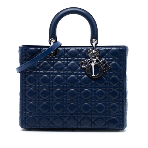 Large Lambskin Cannage Lady Dior - Image 1