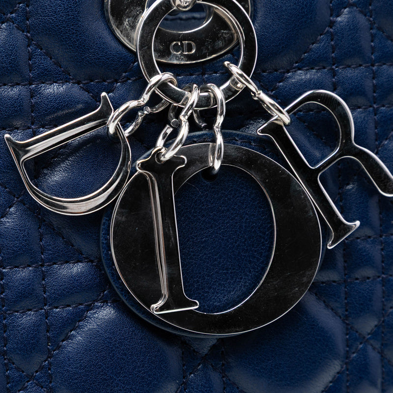 Large Lambskin Cannage Lady Dior - Image 5