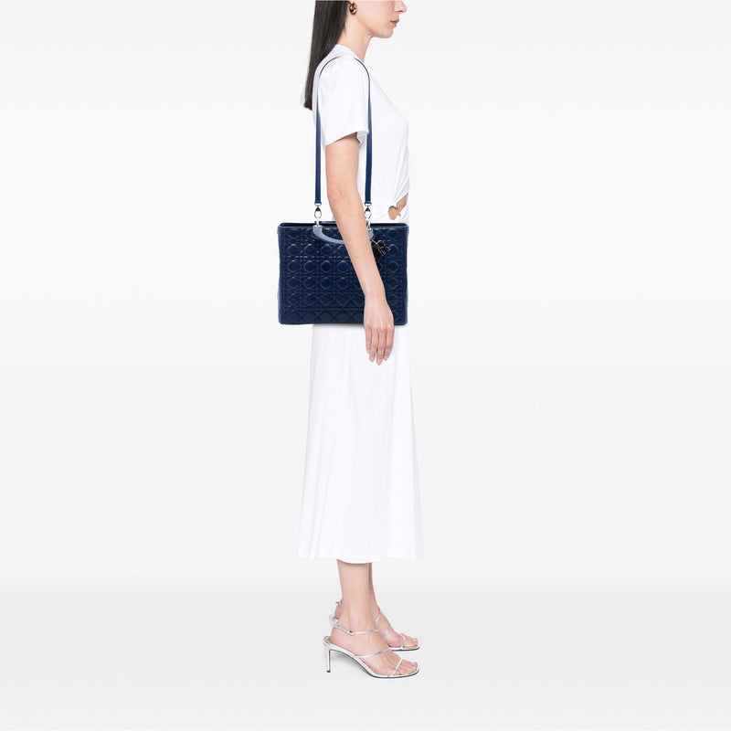 Large Lambskin Cannage Lady Dior - Image 7