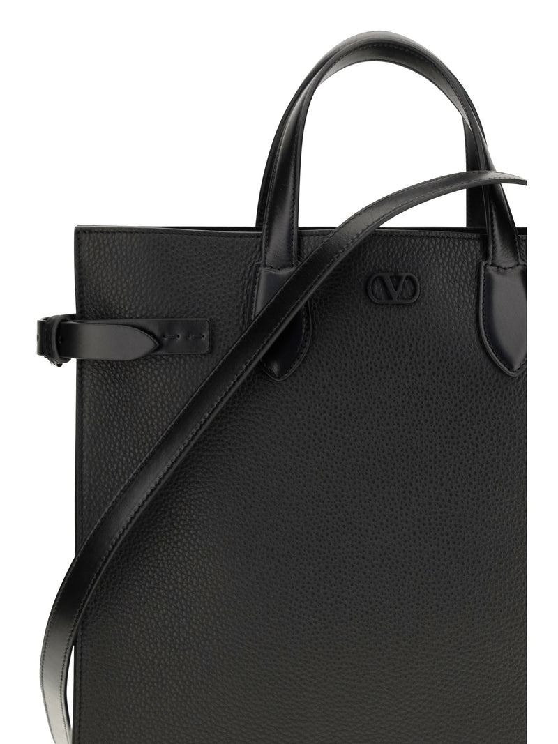 Valentino Garavani Antibes Shoulder Bag — Black Calf Leather (bos Taurus)