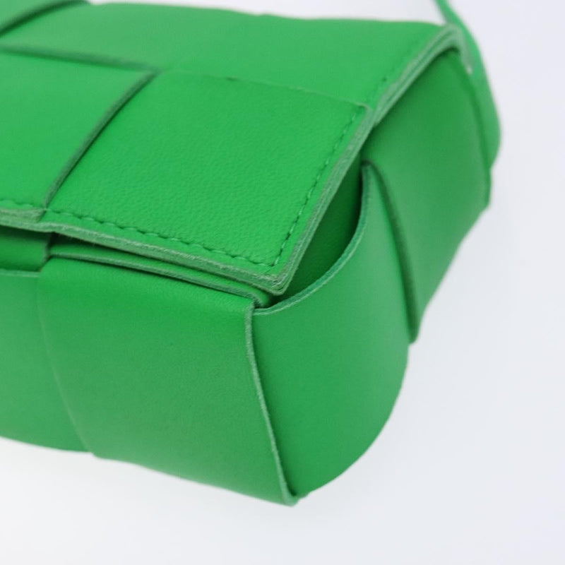 Bottega Veneta Cassette Maxi Intrecciato Leather Green Bag