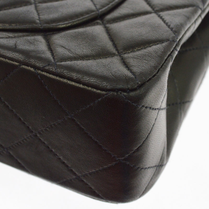 Chanel Classic Flap Quilted Lambskin Black Leather Bag