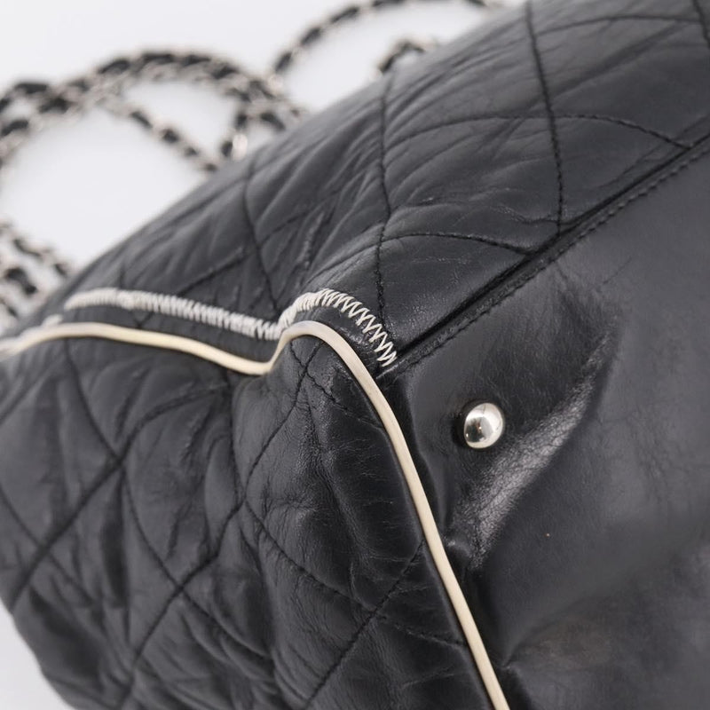Chanel North South Mademoiselle Lock Quilted Leather Black Bag