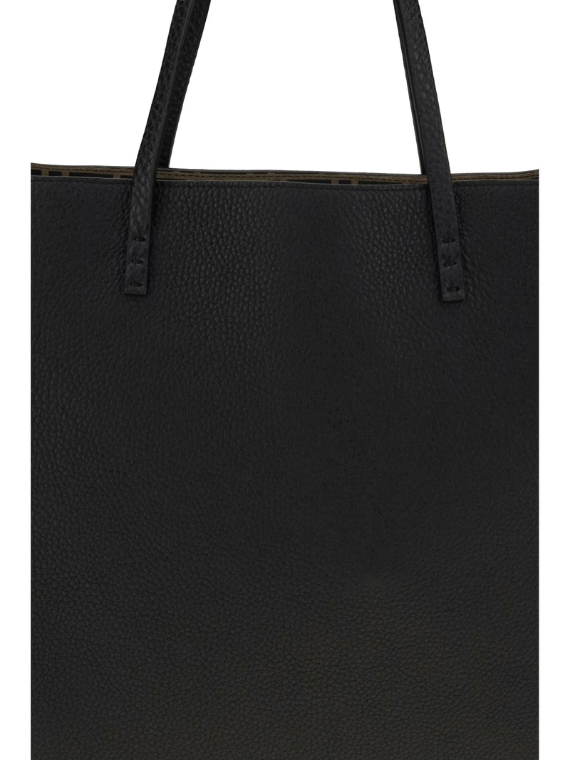 Fendi Roll Tote Bag — Black Calf Leather Bos Taurus