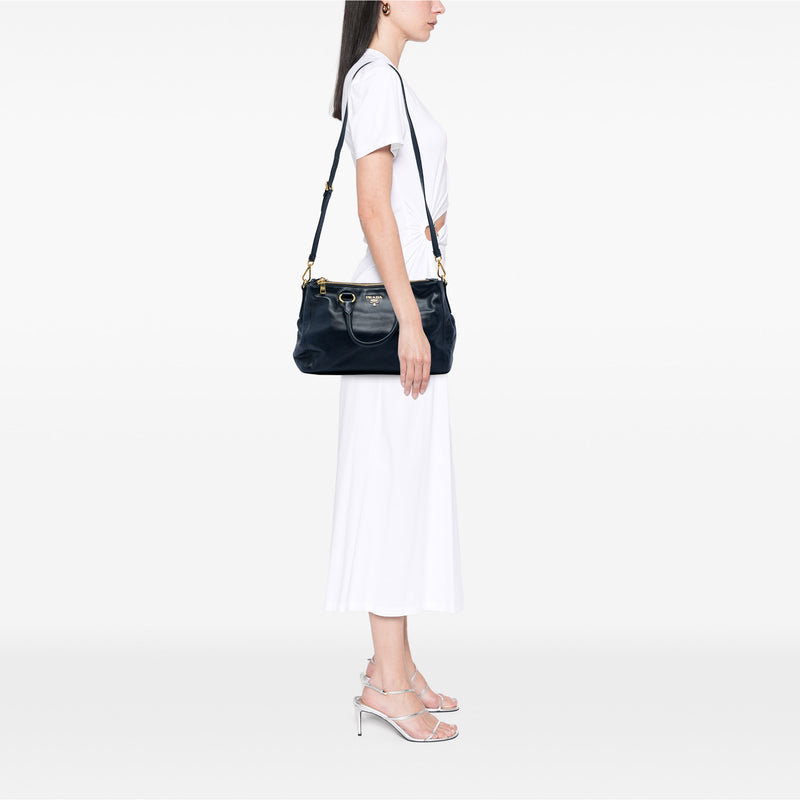 Soft Calf Double Zip Convertible Tote - Image 6