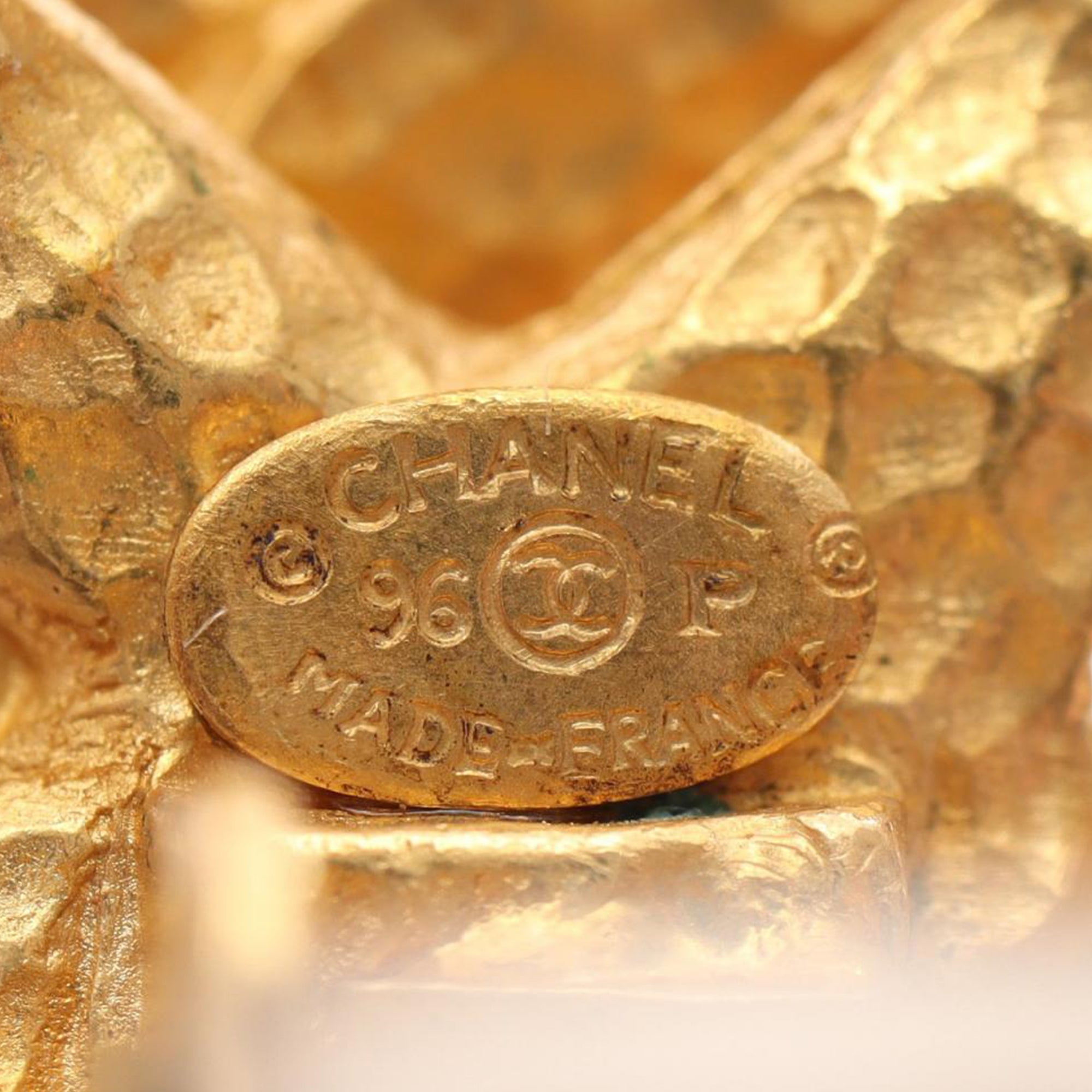 CC Gold Plated Round Clip On Earrings - Image 3