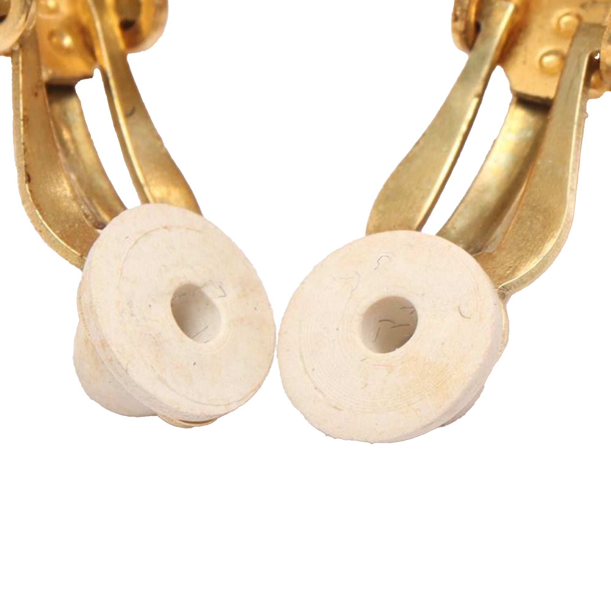 CC Gold Plated Round Clip On Earrings - Image 4