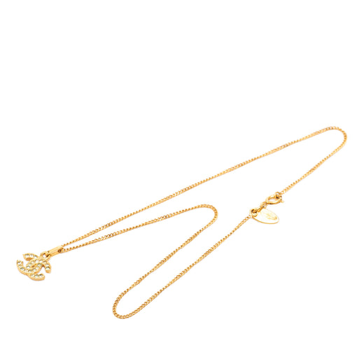 CC Gold Plated Strass Pendant Necklace - Image 1