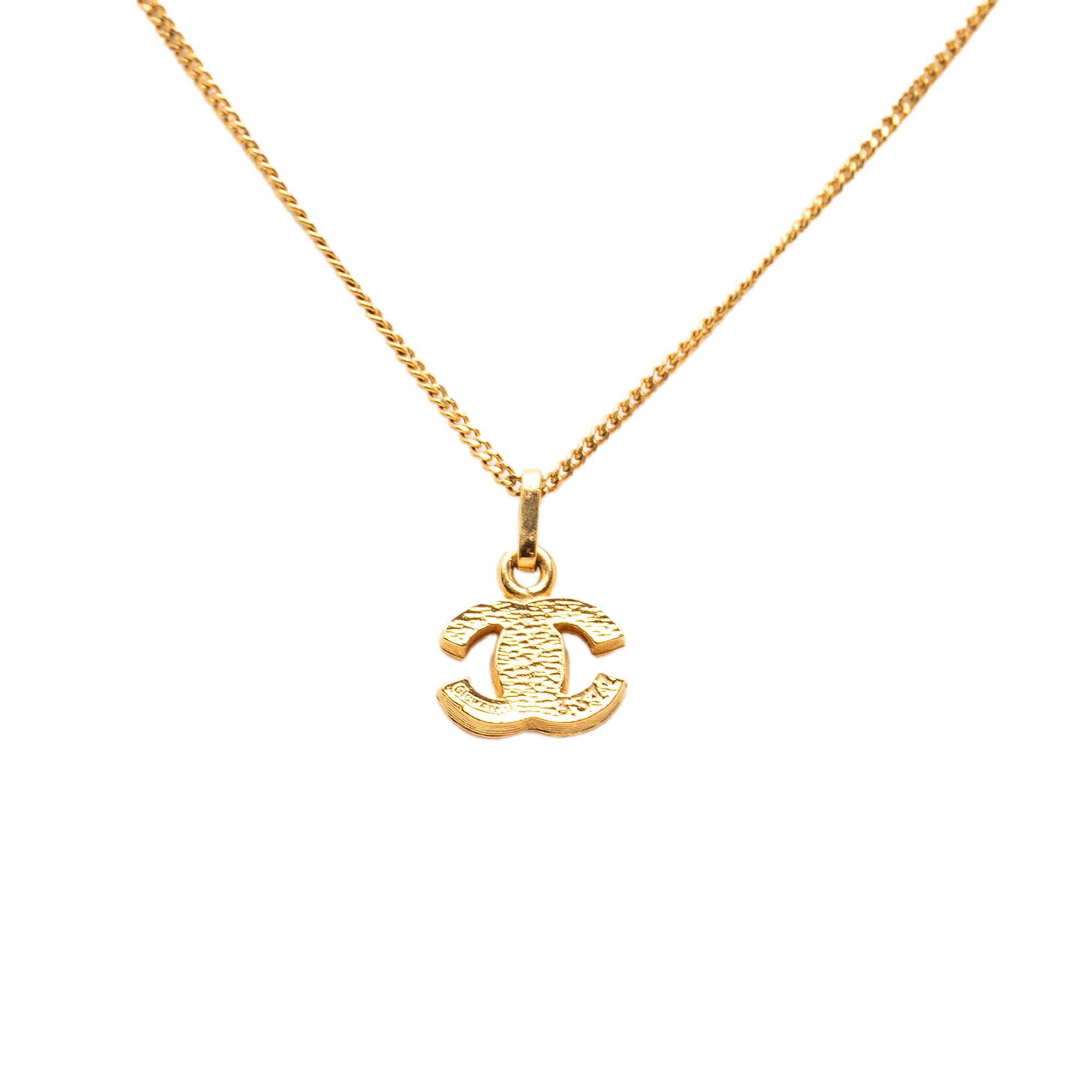 CC Gold Plated Strass Pendant Necklace - Image 3