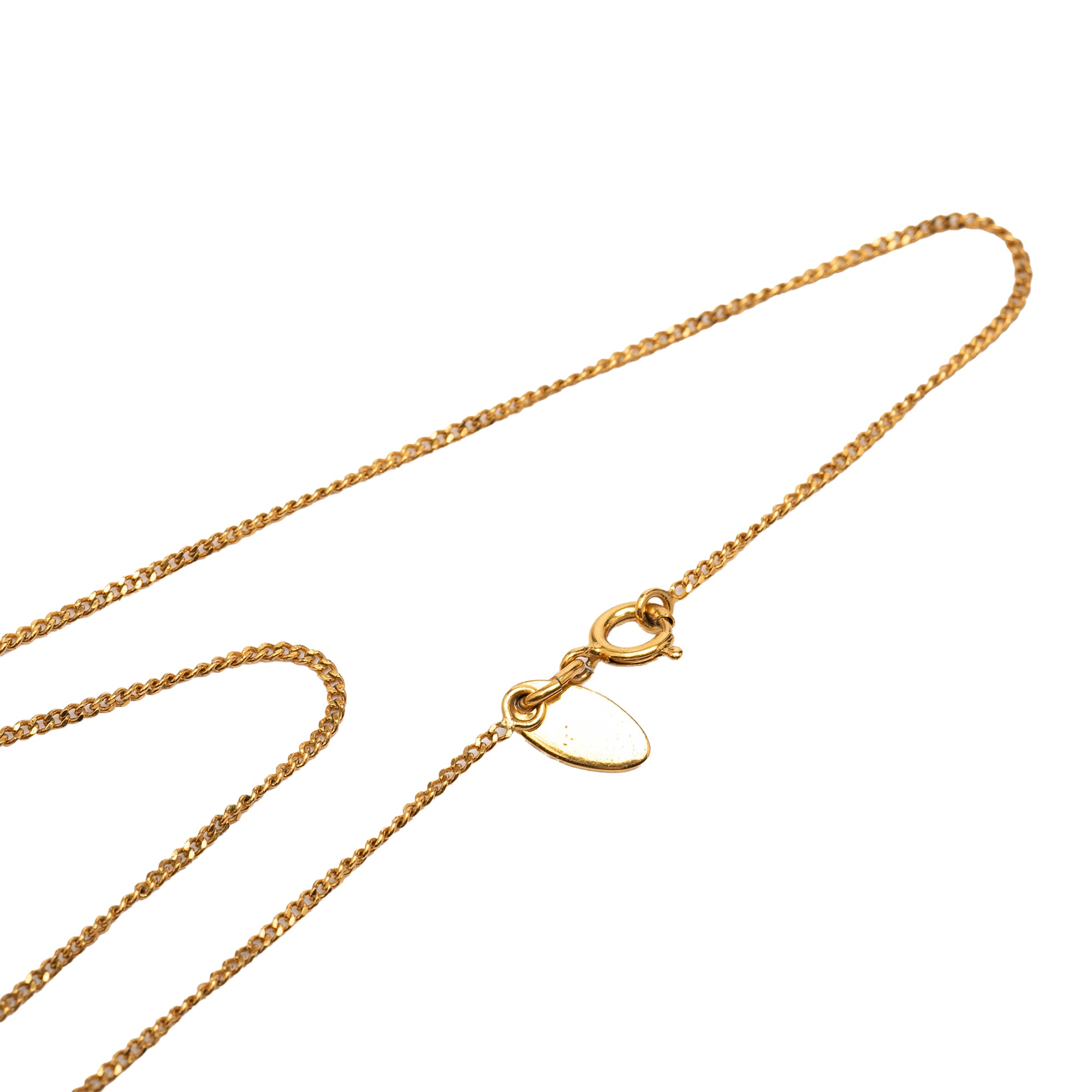 CC Gold Plated Strass Pendant Necklace - Image 5