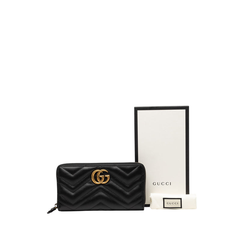 GG Marmont Matelasse Calfskin Zip Around Wallet - Image 8