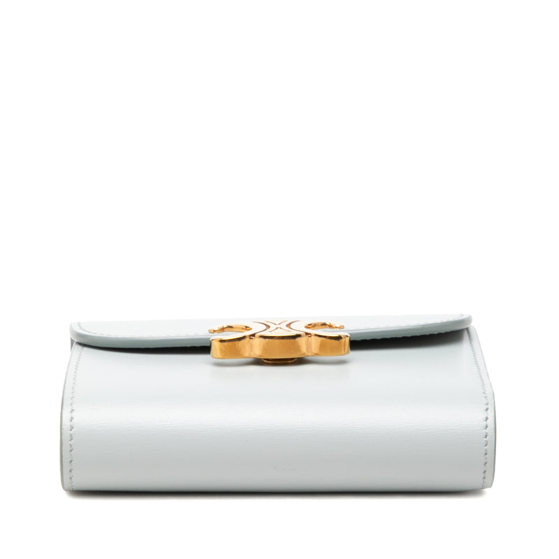 Shiny Calfskin Triomphe Flap Small Wallet - Image 3
