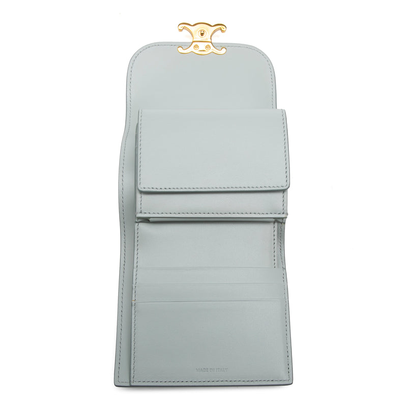 Shiny Calfskin Triomphe Flap Small Wallet - Image 7