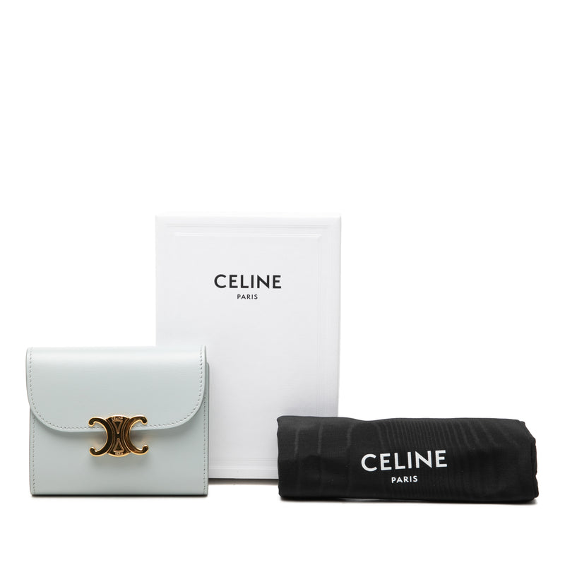 Shiny Calfskin Triomphe Flap Small Wallet - Image 9