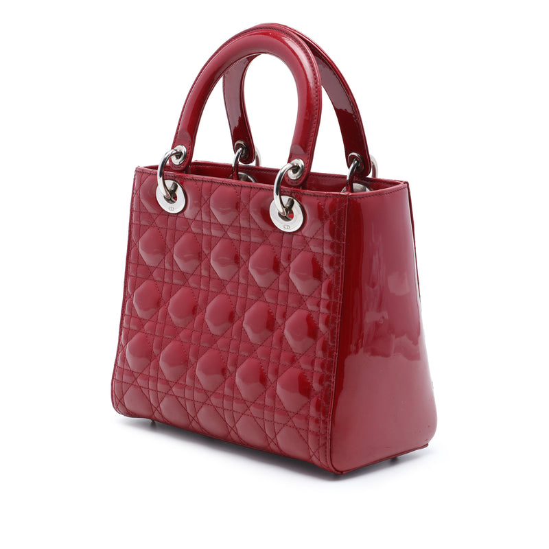 Medium Patent Cannage Lady Dior - Image 2